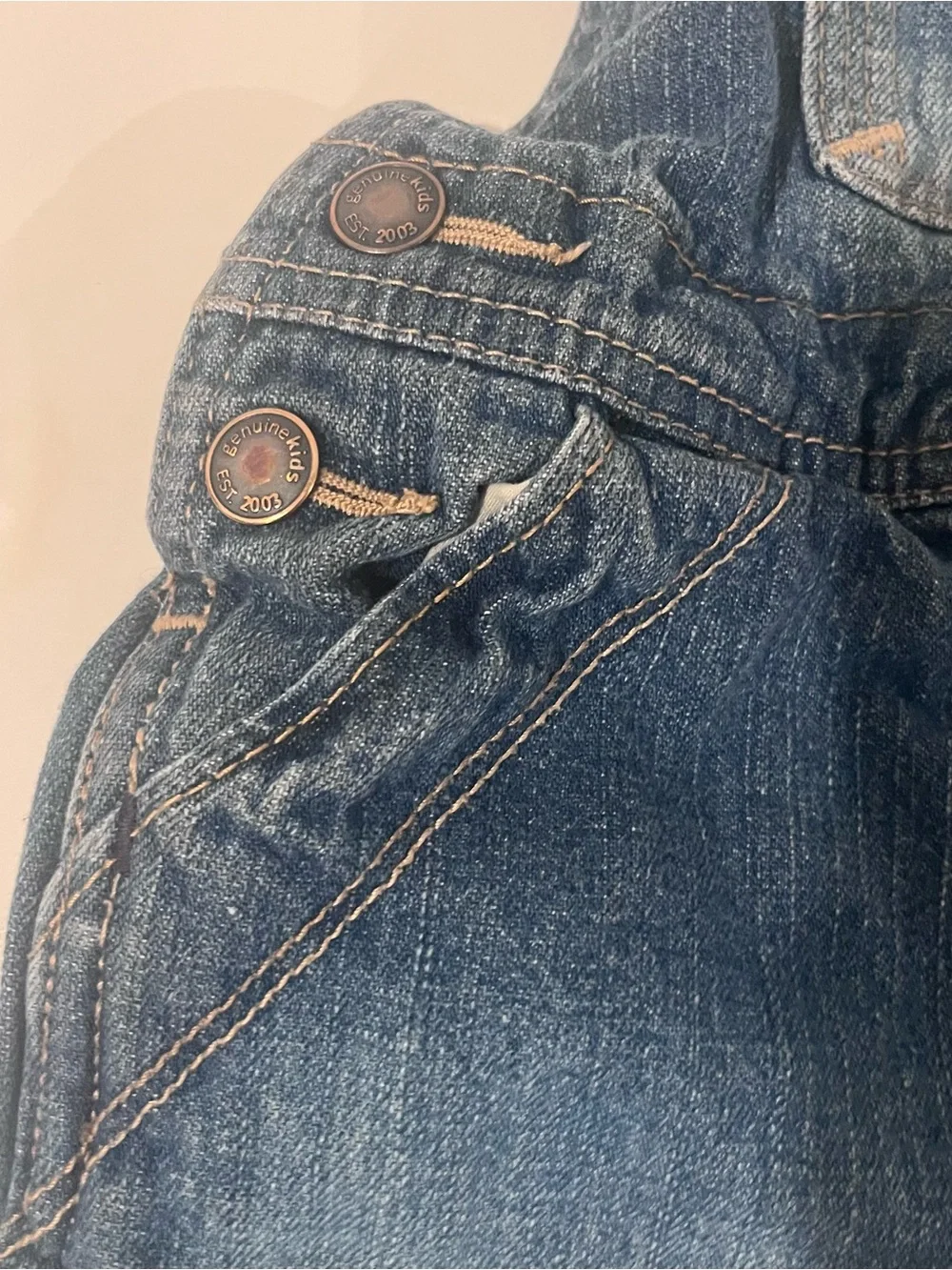 Toddler Blue Denim Shortalls with Adjustable Straps